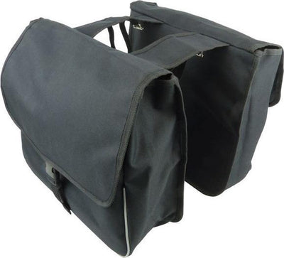 Dresco Basic Shopper Doppelfahrradbeutel 26 Liter Nylon Schwarz