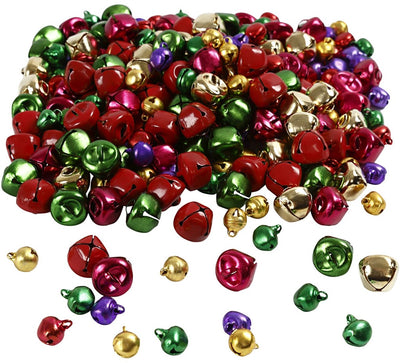 Creativ Company Bells, D 10+14 mm, Metallic Colors, 320 Div 1 Box