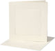 Creativ Company Passepartoutkarten, Kartengröße 12,5 x 12,5 cm, Umschlaggröße 13,5 x 13,5 cm, gebrochenes Weiß, 10er-Set 1 Box