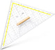 Aristo Zeichendreieck – Maßstab 30 cm – starr – transparent – mit Holzgriff – AR-1648