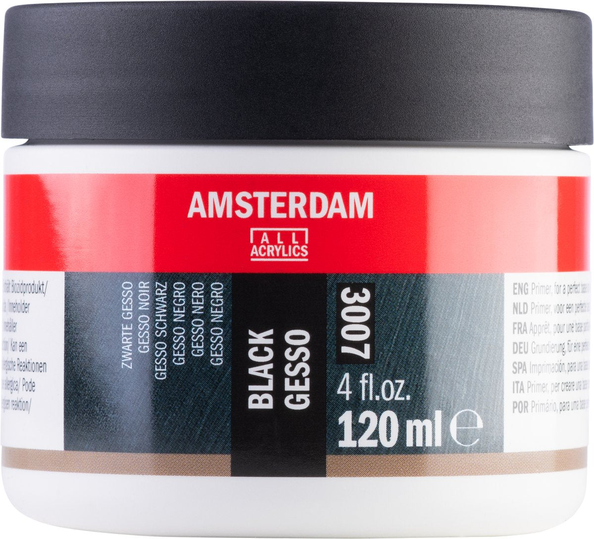 Amsterdam alle Acrylfarben Amsterdam • schwarzes Gesso 3007 Mini 120 ml
