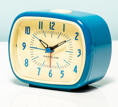 Kikkerland Retro-Wecker – klassischer Wecker – Vintage – Blau