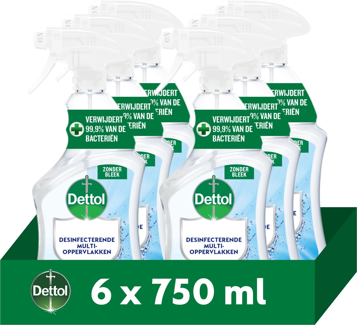 Dettol Allzweckreiniger Sprühreiniger 750 ml – 6 Stück – Vorteilspack