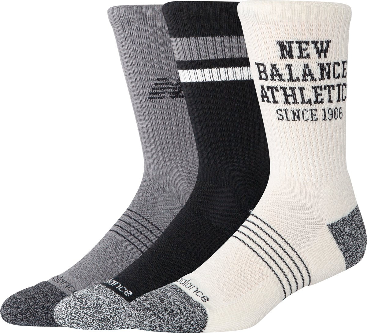 New Balance Active Graphic Crew Socken 3er-Pack Unisex-Sportsocken – sortiert