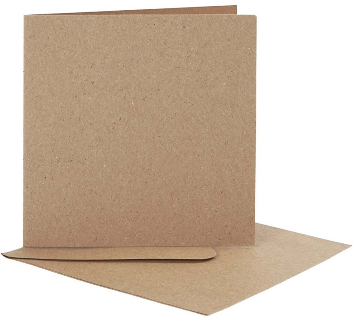 Creativ Firmenkarten und Umschläge, Kartengröße 12,5x12,5 cm, Umschlaggröße 13,5x13,5 cm, natur, 10er Set 1 Box