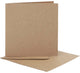 Creativ Firmenkarten und Umschläge, Kartengröße 12,5x12,5 cm, Umschlaggröße 13,5x13,5 cm, natur, 10er Set 1 Box