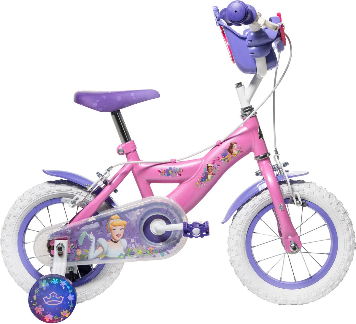 Huffy Disney Prinzessinnenfahrrad 12 Zoll – Kinderfahrrad – mit Stützrädern