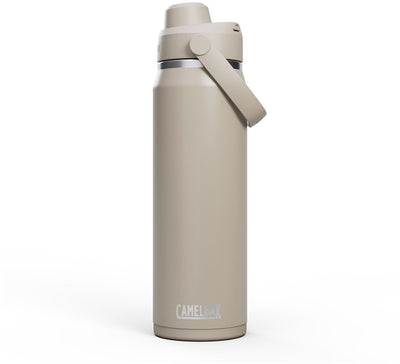 Camelbak Thrive Chug Trinkflasche – 750 ml – Edelstahl – mit Schraubverschluss – Isolierwasserflasche – Beige