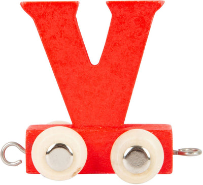 Kleiner Fuß - Holzschrift Rot - V - 12 s Tuks