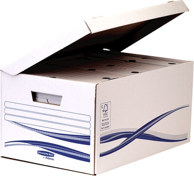 Fellowes Bankers Box Flip-Top-Maxi-Aufbewahrungsbox Basic – A4 – 5 Stück – FSC-zertifiziert