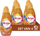 Robijn – Flüssigwaschmittel – klein, kraftvoll – Farbe – 4 Flaschen – 88 Waschgänge – Vorteilspack