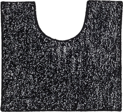Toilettenvorleger mit Sealskin-Sprenkeln, 45 x 50 cm – 100 % recyceltes Polyester – Schwarz