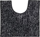 Toilettenvorleger mit Sealskin-Sprenkeln, 45 x 50 cm – 100 % recyceltes Polyester – Schwarz