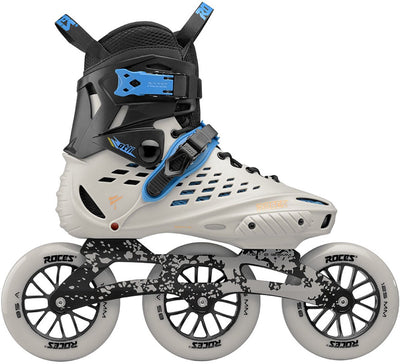 Roces Otli 125 Inline-Skates für Erwachsene – 3 x 125 mm Rollen – Speed-Inline-Skates – Grau Schwarz – Größe 42