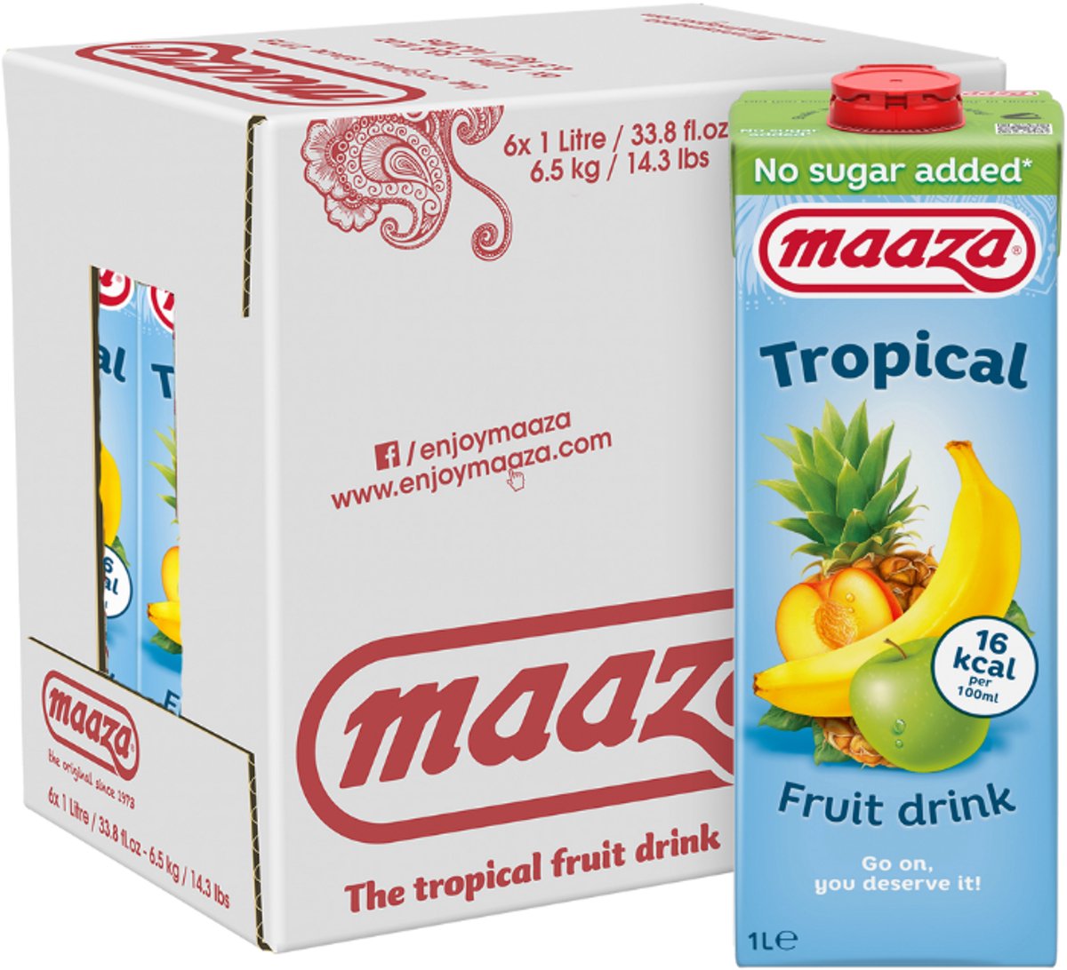 Maaza - Saft - tropisch - ohne Zuckerzusatz - 6 x 1l
