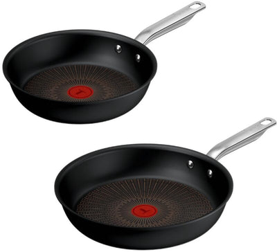 Tefal Experience – Pfannenset – 24 28 cm – Fusion-Kern – Antihaftbeschichtung – Induktion – geeignet für die Verwendung mit Metallspateln