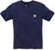 Carhartt 103296 Workwear-Taschen-T-Shirt – entspannte Passform – Marineblau – S