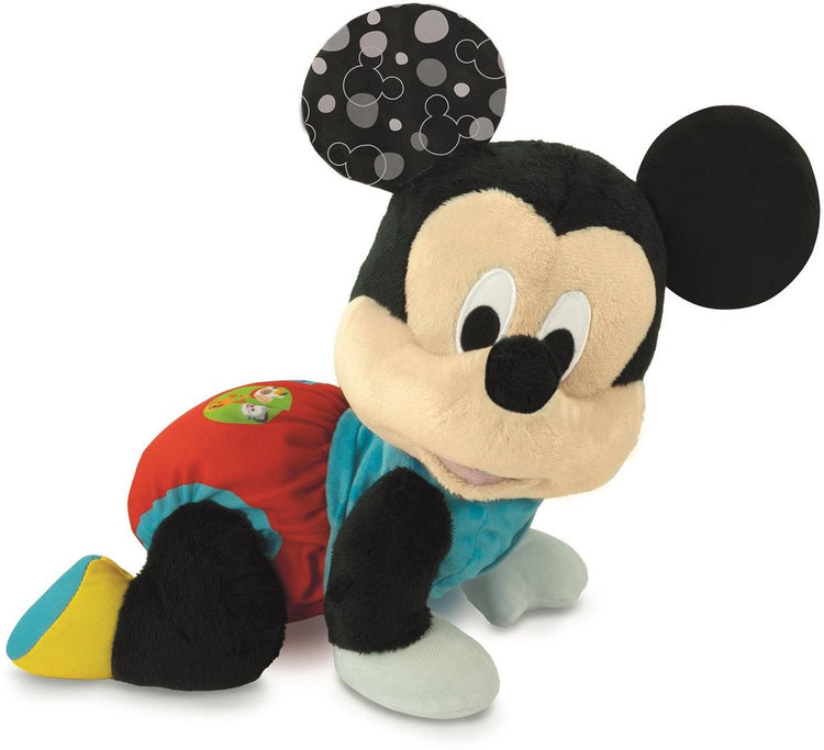 Clementoni Baby – Disney Mickey Mouse – interaktives Kuscheltier – gemeinsam krabbeln lernen – mit Sound – ab 6 Monaten