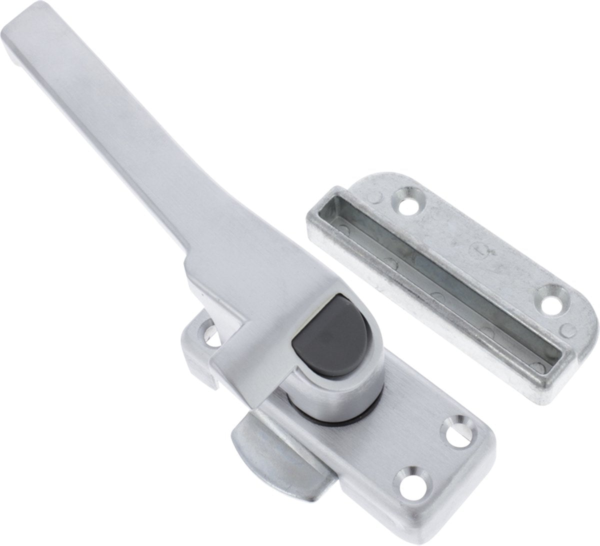 Stile Starx Fensterverschluss links aus Aluminium – mit Nocken und Knopf