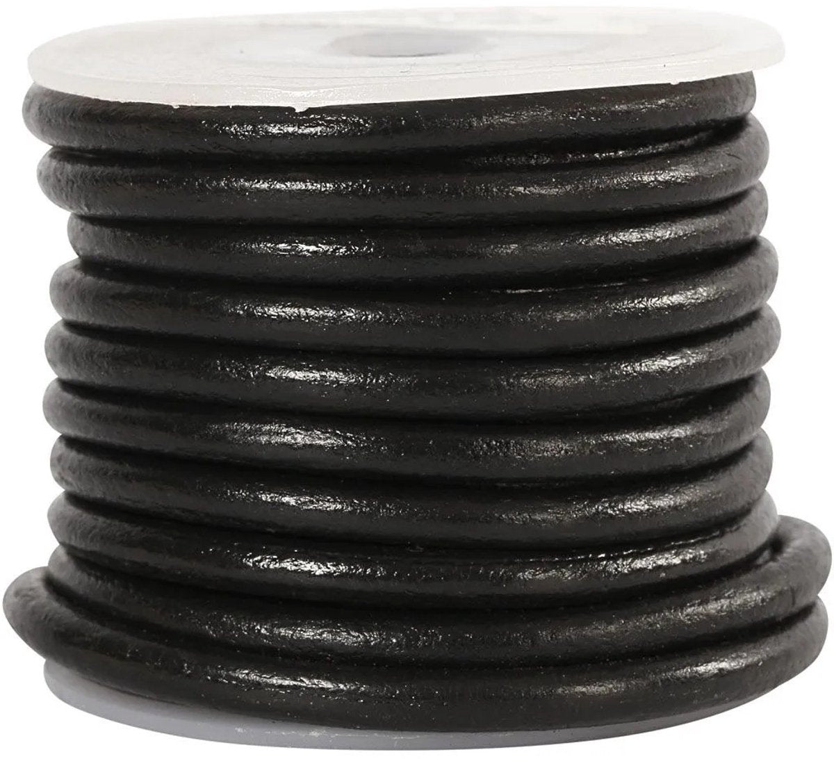 Creativ Company Lederband, Stärke 4 mm, schwarz, 5 m 1 Rolle