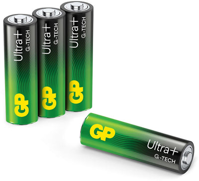 GP Ultra Plus Alkaline AA Batteries 4PK