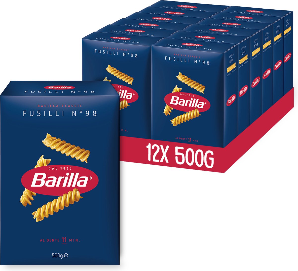Barilla Fusilli - traditionelle italienische - Pasta - 12 x 500g