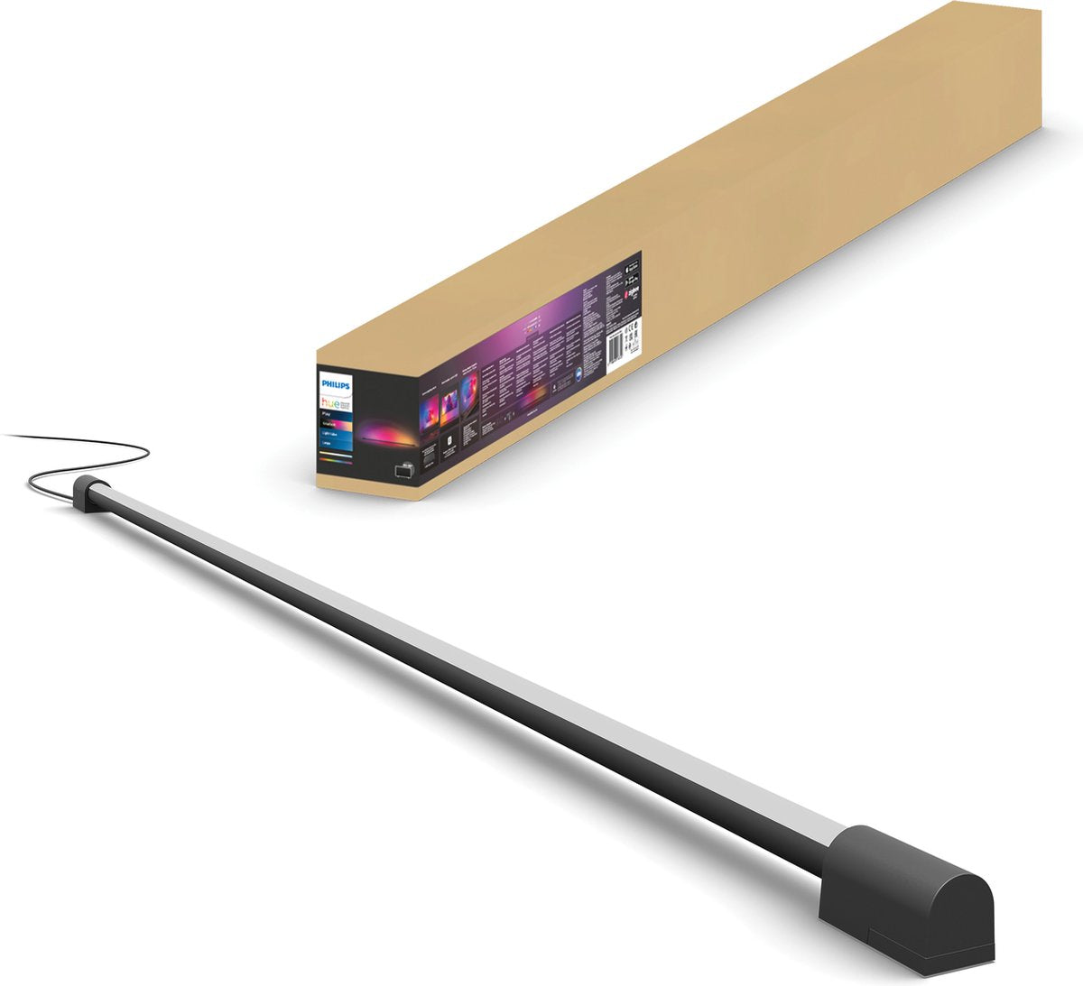 Philips Hue Play Farbverlaufslichtröhre – weißes und farbiges Licht – 125 cm – Schwarz