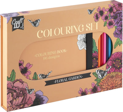 Farbset Blumen mit 10 farbigen Stiften
