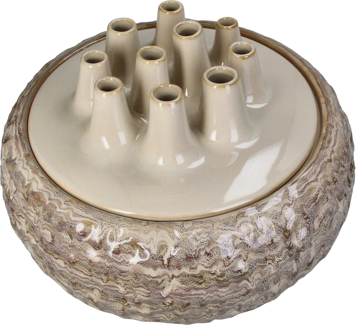 HD Collection Vase Steingut Sand 35,5x35,5x25cm