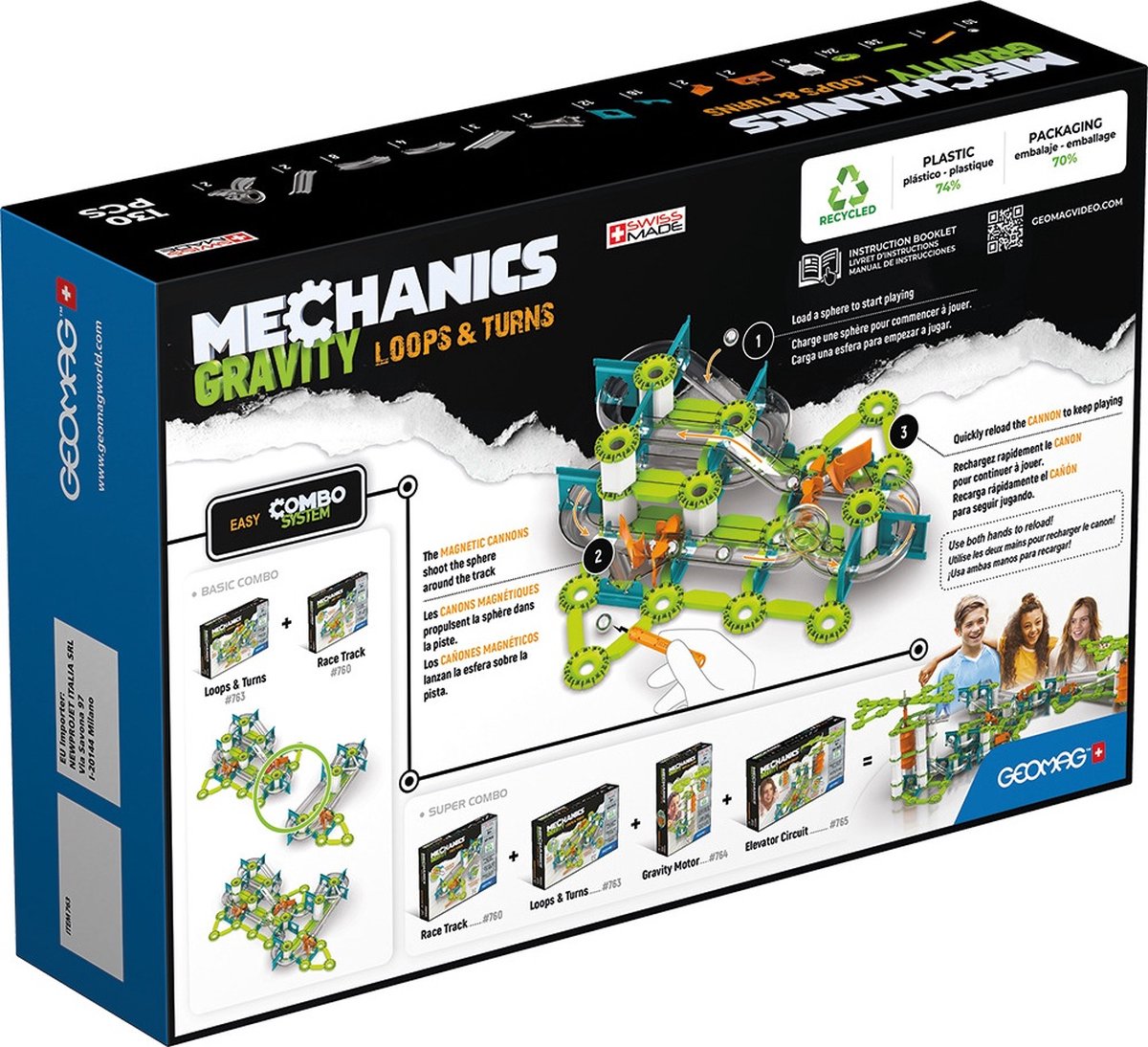 Gardenkraft Geomag Mechanik Schwerkraft-Re-Loops 130 Stück