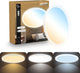 B.K. Licht flach - dimmbare Badezimmerlampe Deckenlampe - Deckenlampe mit Fernbedienung - Badezimmerbeleuchtung mit CCT - IP44 - ø42 - weiß