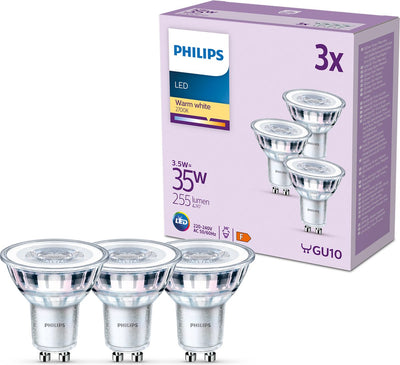 Philips LED-Spot - 35 W - GU10 - warmweißes Licht - 3 Stück