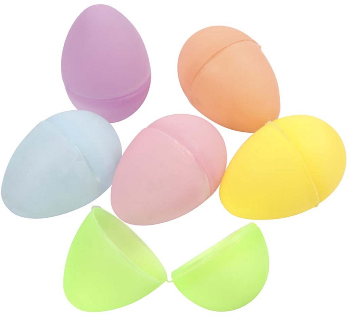 Plastikeier gefärbt, 24st.
