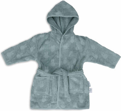 Jollein x Miffy – Baby-Bademantel Frottee 3–4 Jahre – Kinder-Bademantel mit Kapuze – Miffy-Jacquard-Meergrün