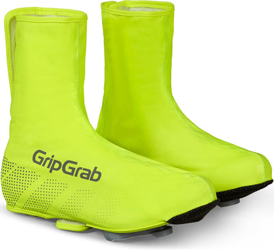 Gripgrab - Ride wasserdichte Rennrad-Überschuhe Radfahren Regen Fahrrad-Überschuhe - Gelbe Warnschutzausrüstung - Unisex - Größe L (42 43)