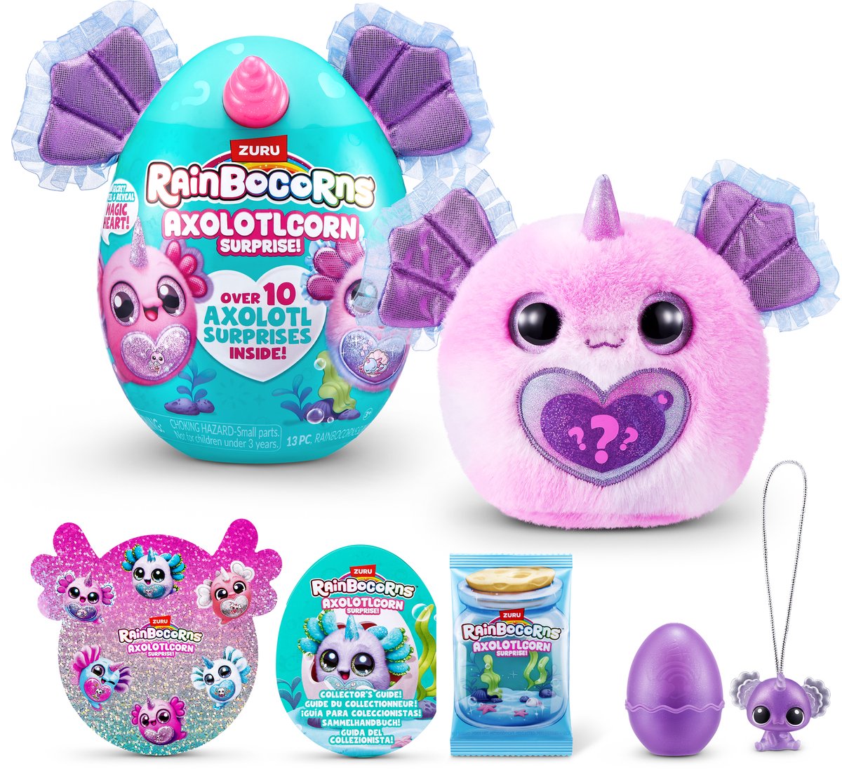 Rainbocorns funkeln Herz Axolotlcorn