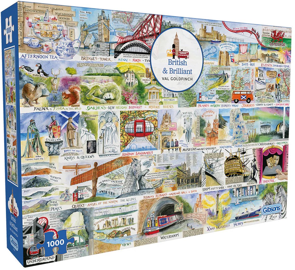 Gibsons – British Brilliant (von Val Goldfinch) – 1000 Teile 68×49cm (B×H) – Puzzle für Erwachsene