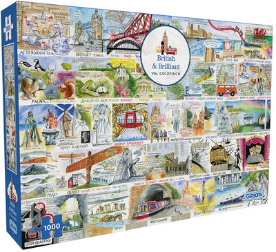 Gibsons – British Brilliant (von Val Goldfinch) – 1000 Teile 68×49cm (B×H) – Puzzle für Erwachsene