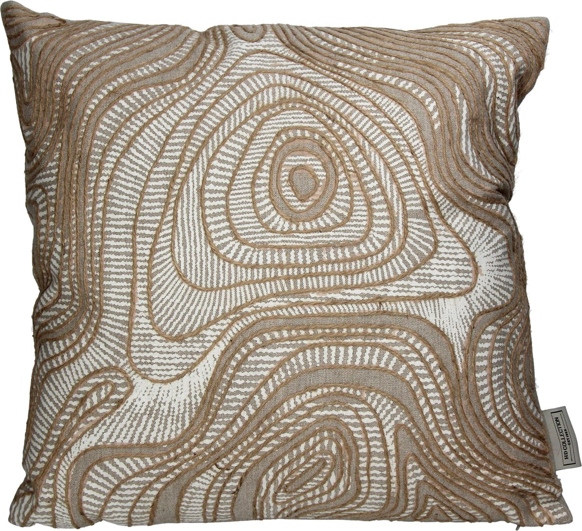 Kissen aus der HD-Kollektion, unregelmäßige Baumwolle, elfenbeinfarben, 45 x 45 cm
