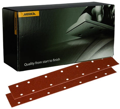 Mirka grob geschnittene Schleifstreifen 70 x 420 mm mit 14 Löchern – S. 40