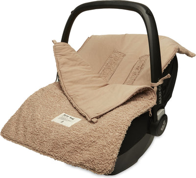 Jollein – Fußsack für Autositz-Kinderwagen (Boucle – Keks) – Polyester – Fußsack Maxi Cosi, Kinderwagen oder Autositz – 42 x 82 cm