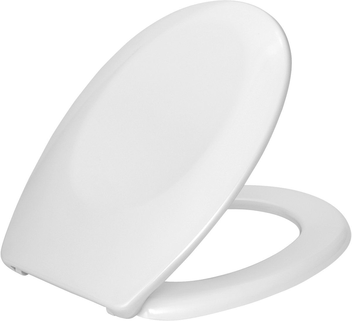 Wenko WC-Sitz Bergamo – antibakterieller weißer Duroplast – Edelstahlscharniere – WC-Sitz – WC-Sitz – weiß