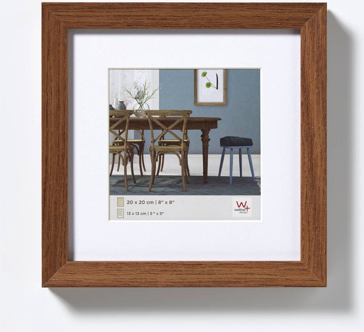 Walther Fiorito – MDF-Holzrahmen – Fotogröße 20 x 20 cm – dunkle Eiche