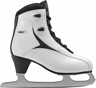 Roces – RFG 1 – Eiskunstlauf-Schlittschuhe – Eislaufen für Kinder – weiß – Edelstahl-Eisen, stabile Knöchelstütze – Größe EU 35