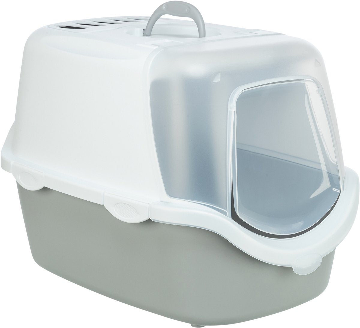 Trixie Cat Box Vico Offen mit Dach hellgrau weiß