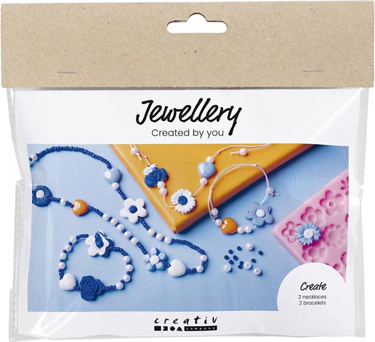 Creativ Company Mini-Hobby-Set Schmuck, Blumen, verschiedene Farben, 1 Box