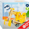 Kleiner Fuß - Holzbagger Gelb