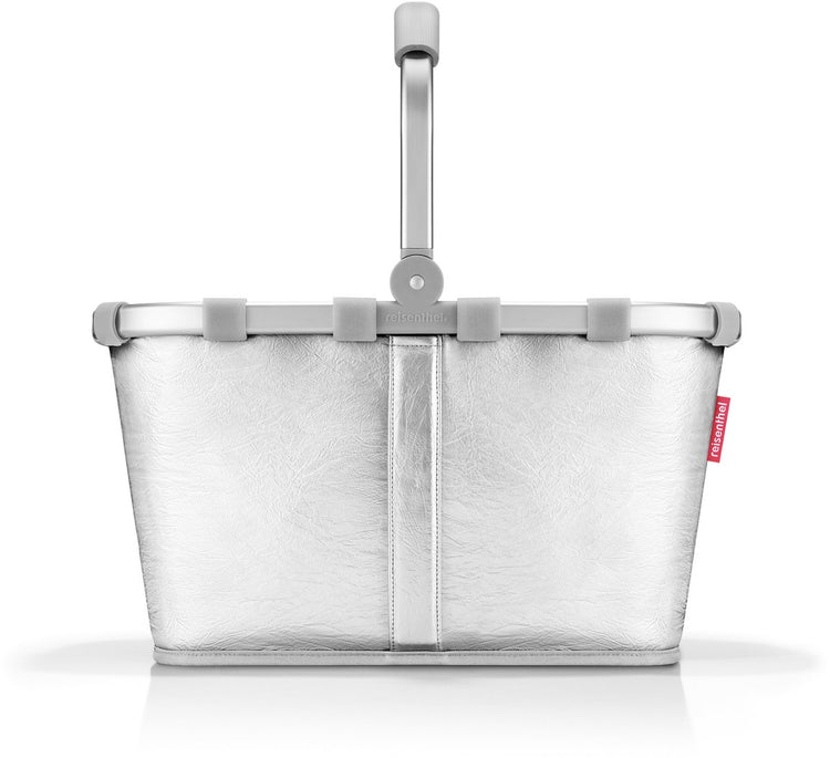 Reisenthel Carrybag Einkaufskorb – 22 l – Silber Crackle Silber