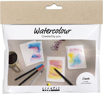 Creativ Company Mini-Hobby-Set Aquarell, Karten und Umschläge, 1 Box