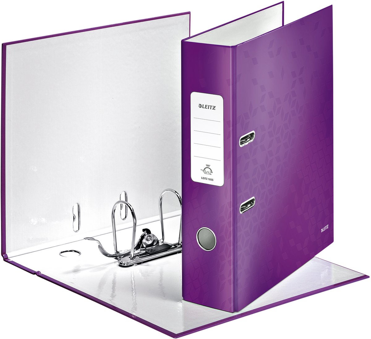 Leitz Ordner „Wow Purple“, Rücken 8,5 cm, 10 Stück